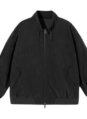 PSO Brand 男装女装【水洗做旧感】风衣翻领拉链夹克外套复古上衣