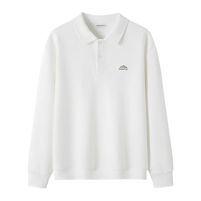 恒源祥翻领加绒加厚polo衫上衣男