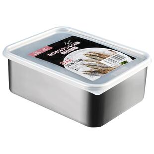 304不锈钢保鲜盒食品级冰箱专用肉类冷冻收纳盒饺子盒带盖密封盒