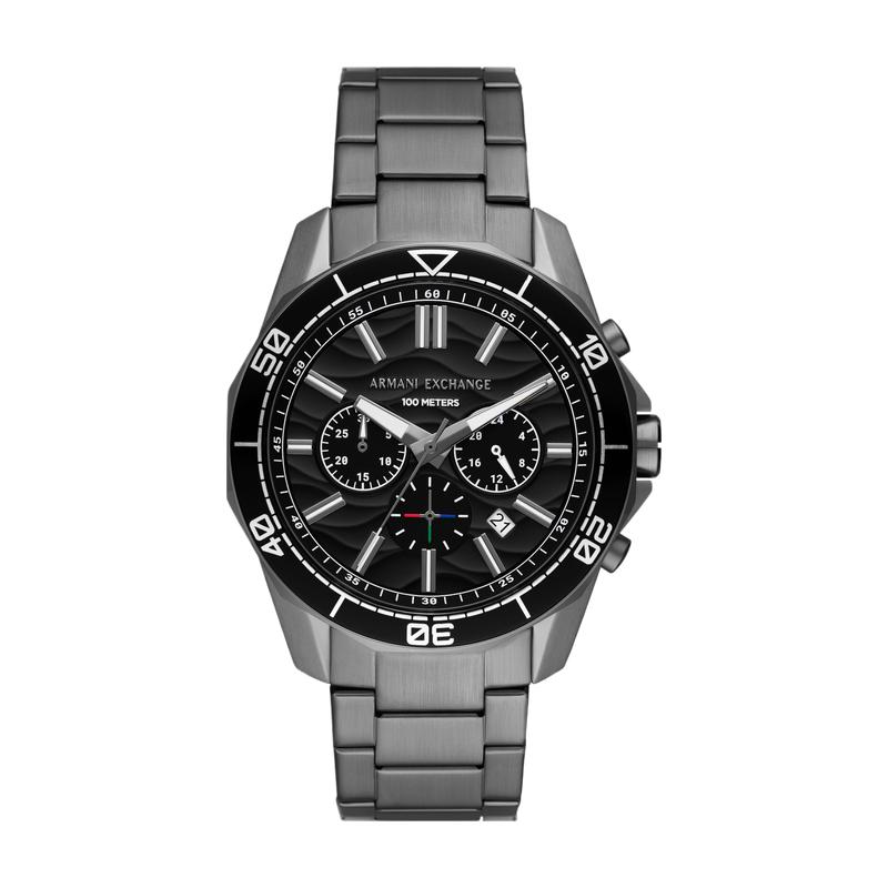 ARMANI EXCHANGE/阿玛尼男士手表休闲商务大表盘钢质表带石英腕表