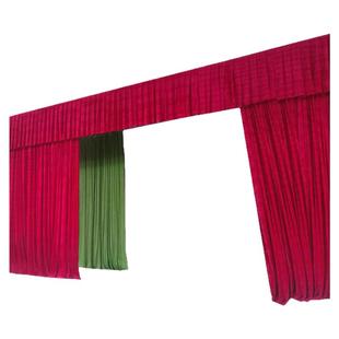 纯色舞台大幕背景幕布天鹅绒阻燃布料侧幕条幕大型会议报告厅礼堂