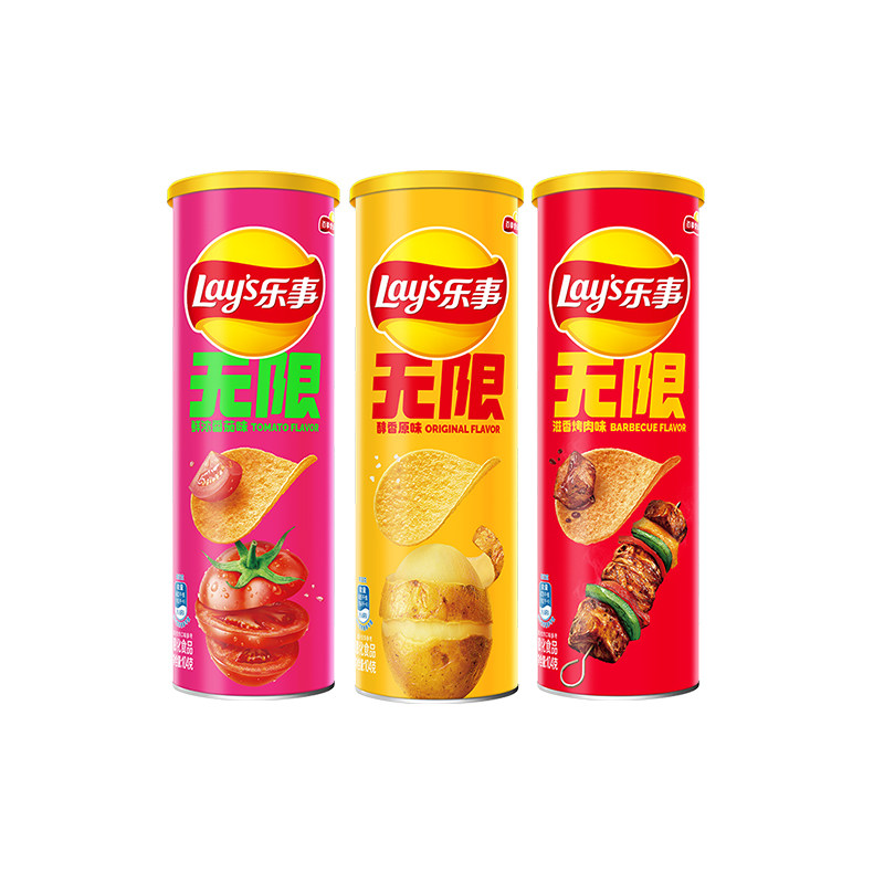 【宋雨琦推荐】乐事薯片312g无限罐装多口味零食大礼包追剧春游