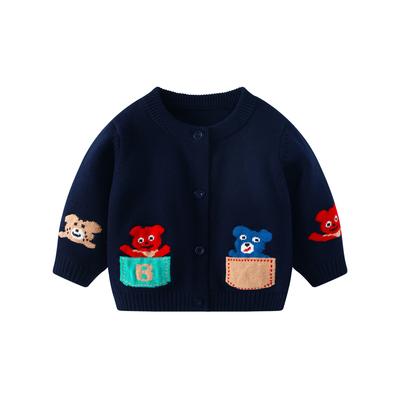男宝宝秋冬毛衣针织开衫