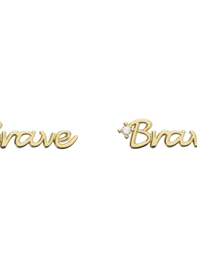 BENSHENG勇敢brave耳钉女耳环法式简约轻奢原创小众设计饰品耳饰