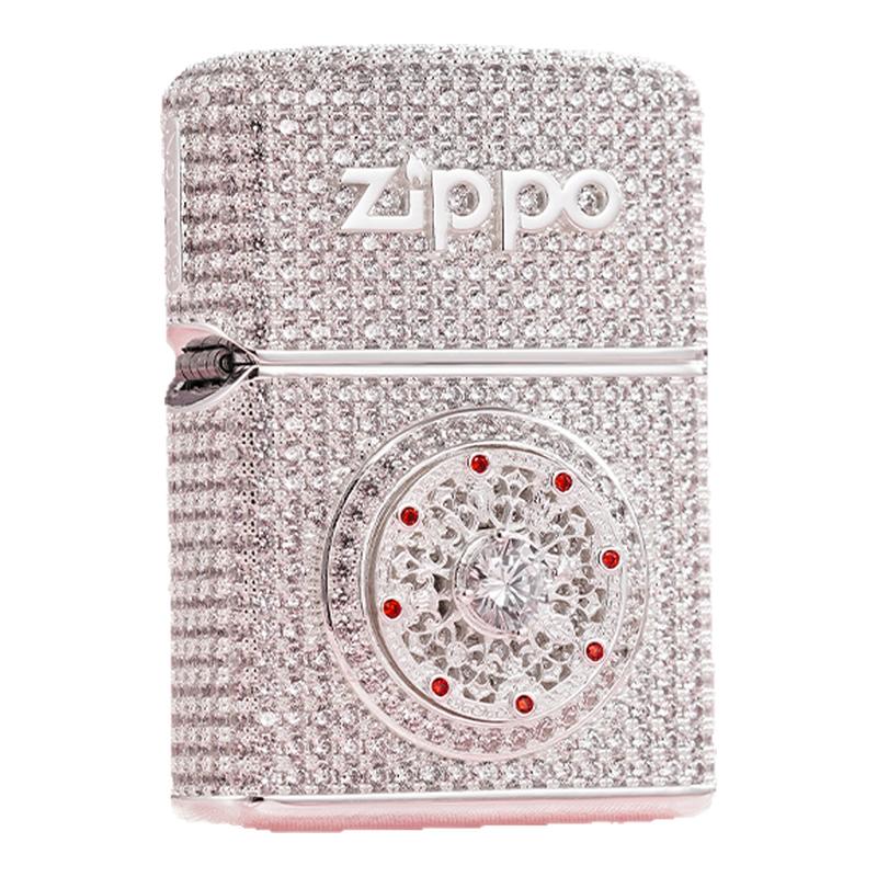 zippo满钻八宝罗盘打火机送男友