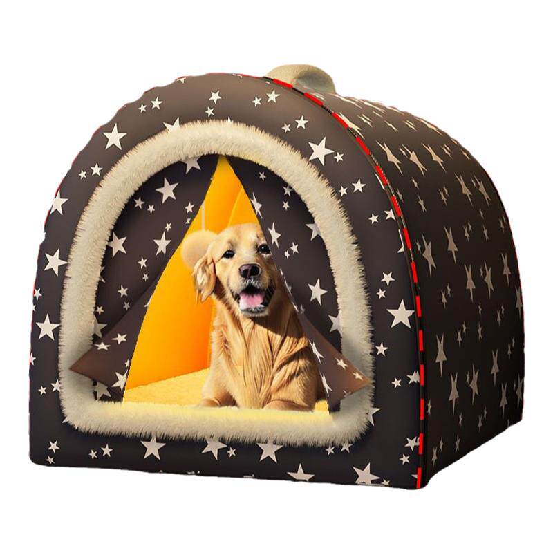 狗窝冬季保暖宠物冬天用品猫睡觉的窝大型犬封闭式安全感四季通用