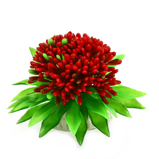 酒店菜品刺身拼盘特色菜创意盘头点缀摆盘装饰仿真花草盘饰小摆件