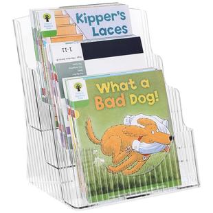 床头书架儿童亚克力透明杂志柜报宝迷你小分层置物桌面绘本收纳盒