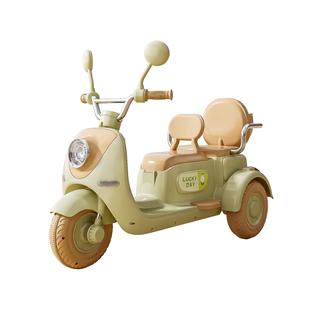 儿童电动摩托车双人亲子三轮车男女孩充电宝宝玩具车小孩可坐大人