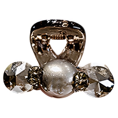 2025年新款高级感水钻珍珠公主头时尚百搭小抓夹侧边碎发刘海夹女