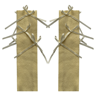 夜间练习室袜套蝴蝶结芭蕾风jk小腿套中筒洛丽塔堆堆袜子女夏薄款