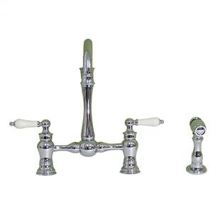 banmell 出口北美 NP嘴 三孔带喷头 法式复古美式抽拉厨房水龙头