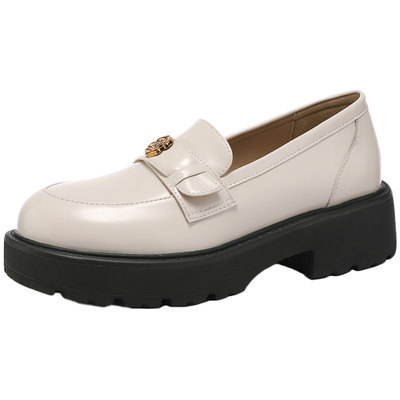 达芙妮一脚蹬厚底乐福鞋女