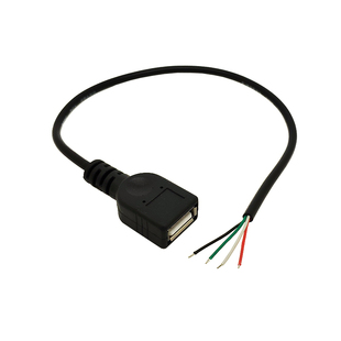 免焊接USB插座母头线2芯线4芯线二芯四USB接头公母插头公头座带线