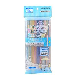 日本进口一次性吸管儿童饮料奶茶吸管弯曲加长产妇吸管彩色单包装