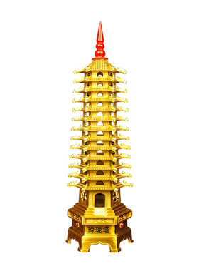 铜之匠道家九十三层玲珑塔摆件