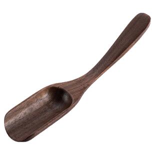 日式木质茶勺茶铲茶具胡桃木榉木实木茶匙茶叶勺子测量勺茶荷单只