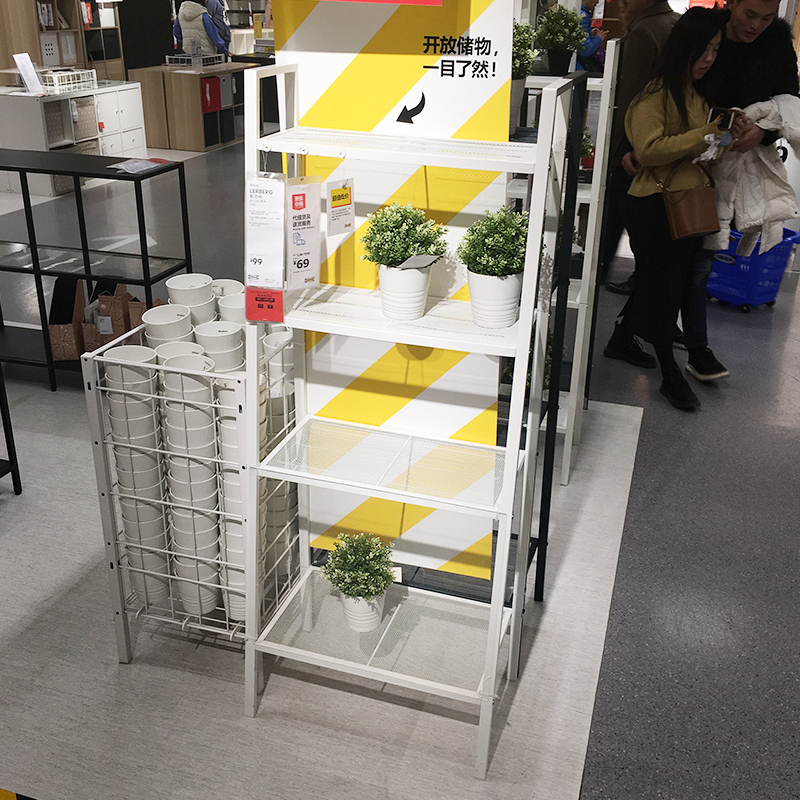 客厅北欧家用卧室书架白置物架落地铁艺梯形收纳架阳台花架储物架怎么样,好用不?