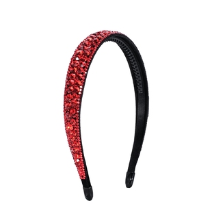 Mibeco法式复古宫廷风满钻发箍女款2025红色镶钻发卡防滑带齿头饰