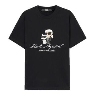【棉100%】KARL LAGERFELD时尚商务休闲短袖T恤夏新品老佛爷男装