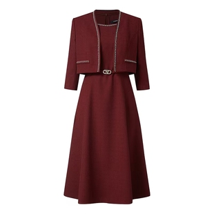 【商场同款】25秋季新款时尚气质优雅香风两件套连衣裙NF10143A8