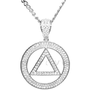 Eminem真同款项链三角镶钻S925银阿姆周边正确版本stan林氏兄弟