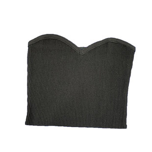 Babaton意大利防滑抹胸罗纹坑条女士背心白色蓝色