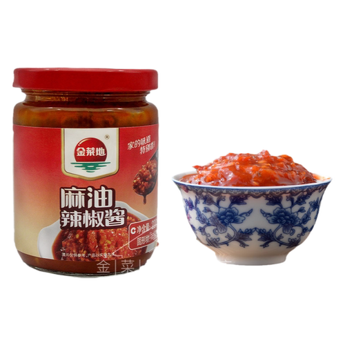 金菜地220g麻油辣椒酱蒜蓉辣椒酱自制拌面下饭酱火锅调料安徽特产