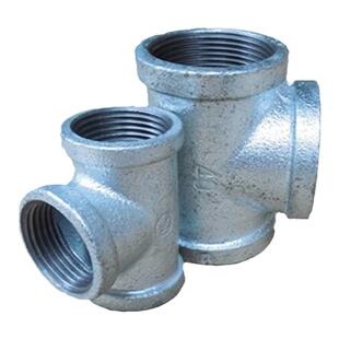 方边玛钢热镀锌中标铁等径丝扣内牙三通管件接头三叉6分1寸三通