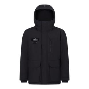 波司登极寒男士短款加厚保暖科技蓄热户外工装鹅绒羽绒服黑色外套