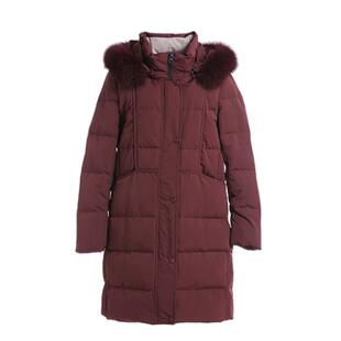 乔万尼羽绒服女商场新款冬季中长羽绒服毛领连帽保暖外套减龄百搭