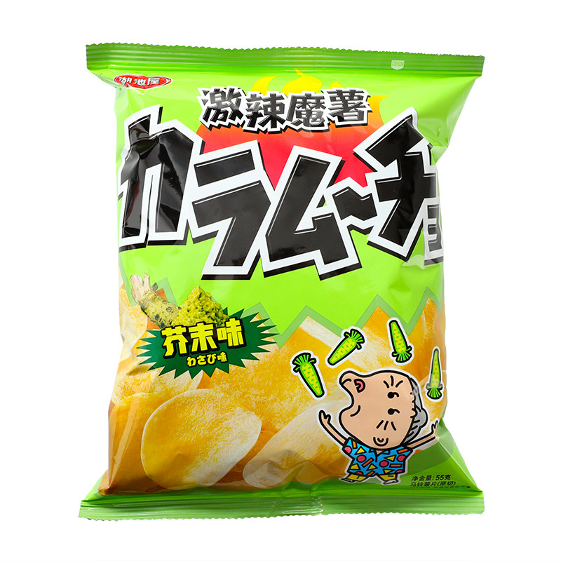 湖池屋激辣魔薯芥末味马铃薯片
