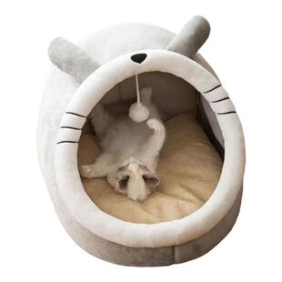 猫窝四季通用猫咪床半封闭式房子幼猫冬季保暖可拆洗狗窝宠物用品