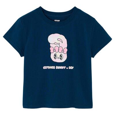 SLY x Esther Bunny 早春新品卡通印花短袖T恤030IAR01-0461