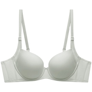 黛安芬正品新款光面无痕内衣抗菌大胸交叉U型美背薄款文胸16-8788