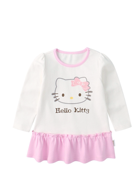 可爱hellokitty圆领公主风童装