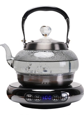 底部上水玻璃烧水壶功夫泡茶专用