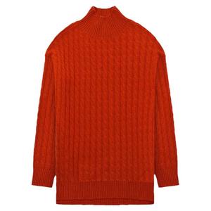 鹿王羊绒衫女100纯羊绒鹿王旗舰店高领宽松百搭羊绒套头衫秋冬