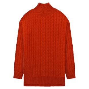 鹿王羊绒衫女100纯羊绒鹿王旗舰店高领宽松百搭羊绒套头衫秋冬