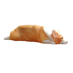 【Xmmos】趴睡柯基犬仿真小狗模型桌面车内装饰车载摆件手办玩偶