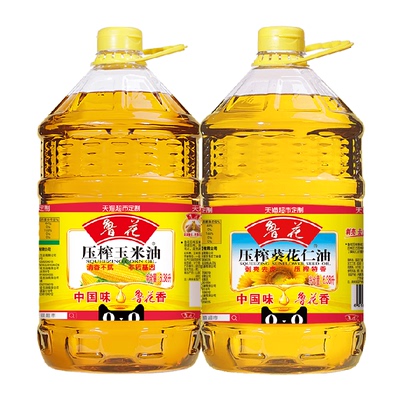 鲁花食用油6.38L×2桶