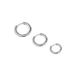 医用钛钢耳环女素圈耳圈高级感耳骨钉耳圈男钛合金耳钉养耳洞耳饰