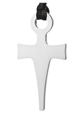 男士钨金十字架吊坠项链