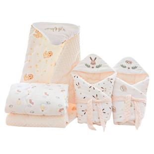 婴儿包被秋冬季加厚款新生儿出院包被纯棉初生宝宝睡觉防惊吓襁褓