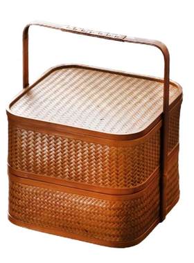 山山竹木日式竹编漆器工艺品礼盒