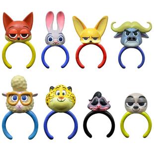 俐噢玩具迪士尼疯狂动物城戒指扭蛋正版尼克朱迪狐狸乐园一代戒指