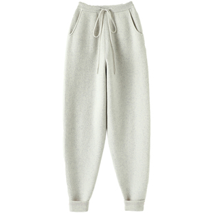 Chao级赞!有型有腔调 加厚!羊绒裤子女外穿显瘦潮流休闲哈伦裤