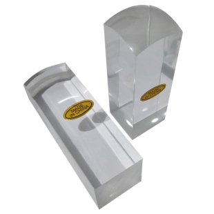 有机玻璃仿水晶印章材料  方形人名章 黑白亚克力激光雕刻章料