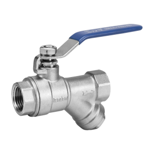 304不锈钢Y型过滤器球阀内丝螺纹丝扣手柄开关自来水空调过滤球阀