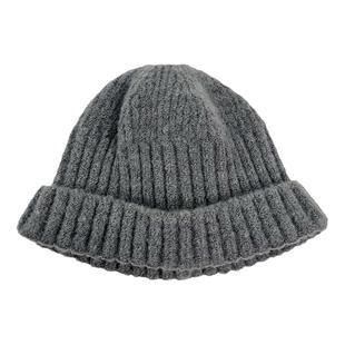 儿童帽子冬季男童女童瓜皮毛线帽纯色男女宝宝套头帽针织帽保暖帽